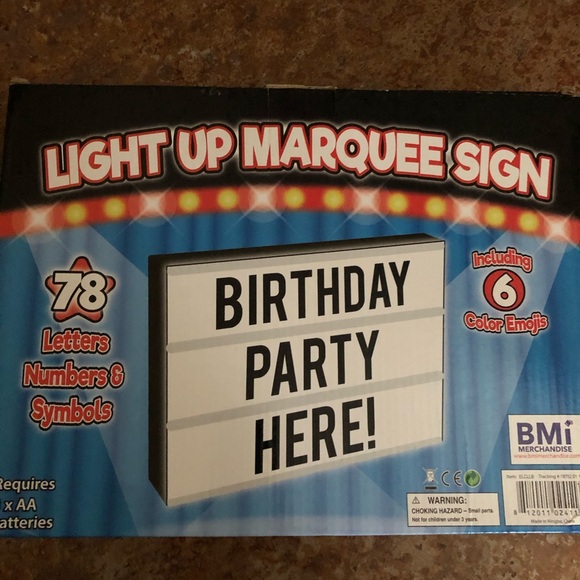 BMi Other - 🙏🏻 NIB Light Up Marquee Sign Letter Board